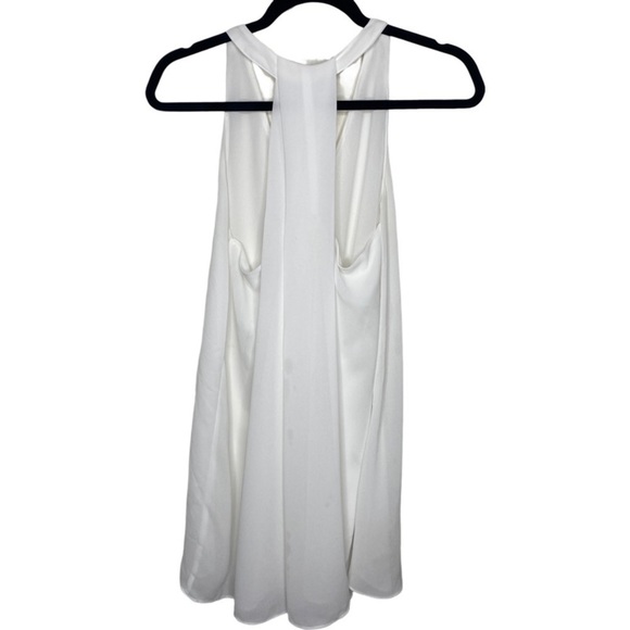 SOLEMIO White Mini Dress with Deep V-neck - Small - Picture 3 of 8